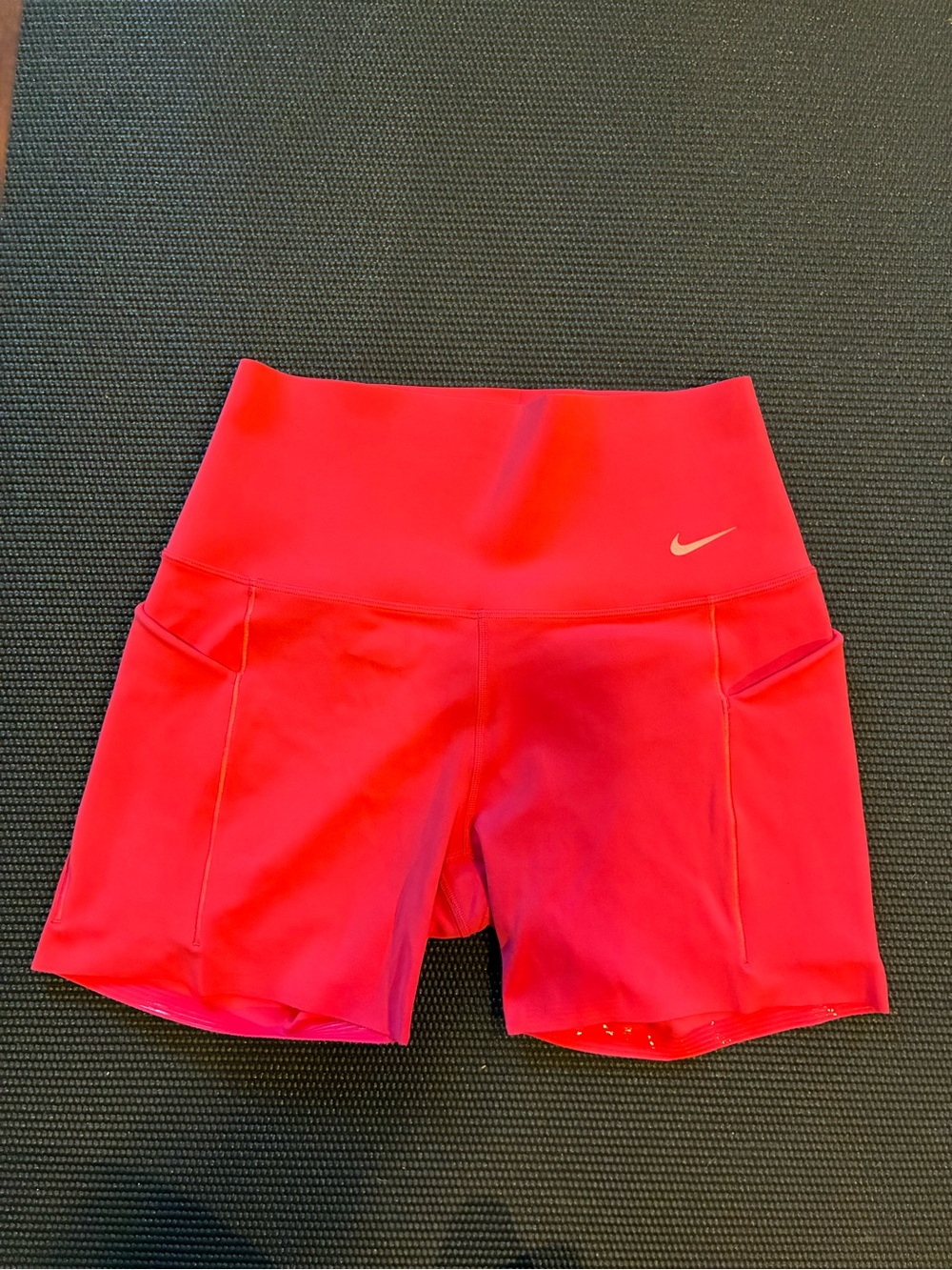 Nike Hot Pink High-Waist Bike Shorts with Side Pockets